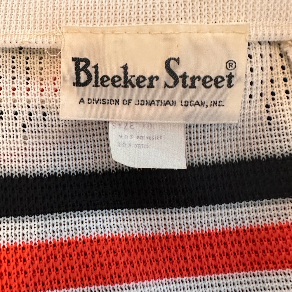 Vintage Bleeker Street polyester blend back zipper 10 capped sleeve knit dress - Picture 14 of 16